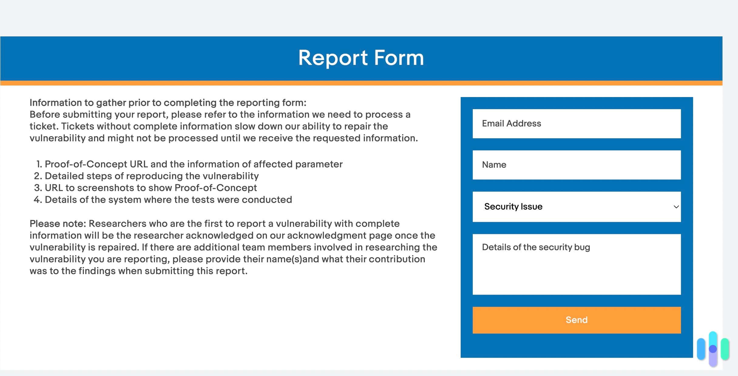 eBay Security Report Form eBay Security Report Form