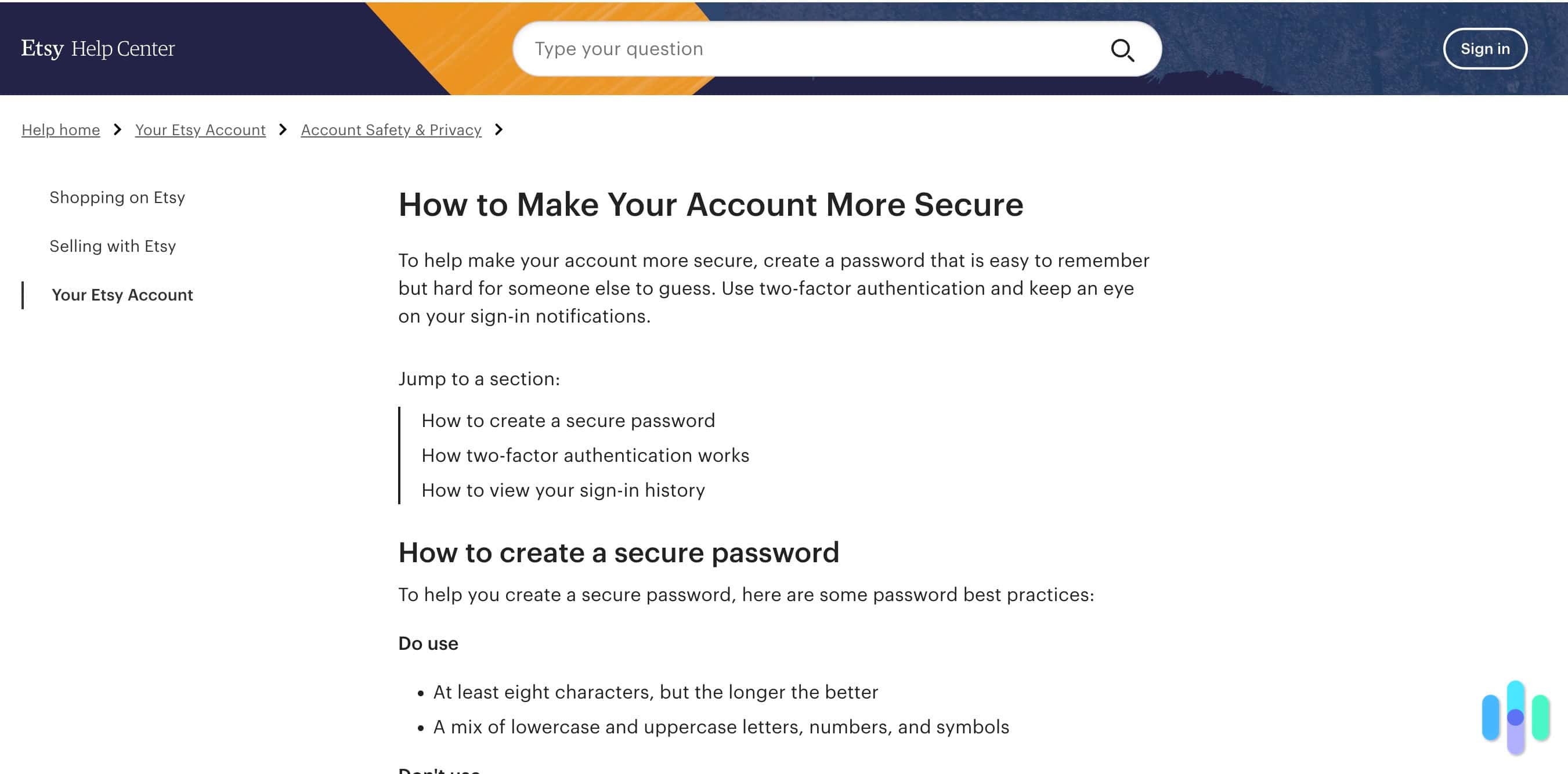 Etsy Help Center Security Etsy Help Center Security