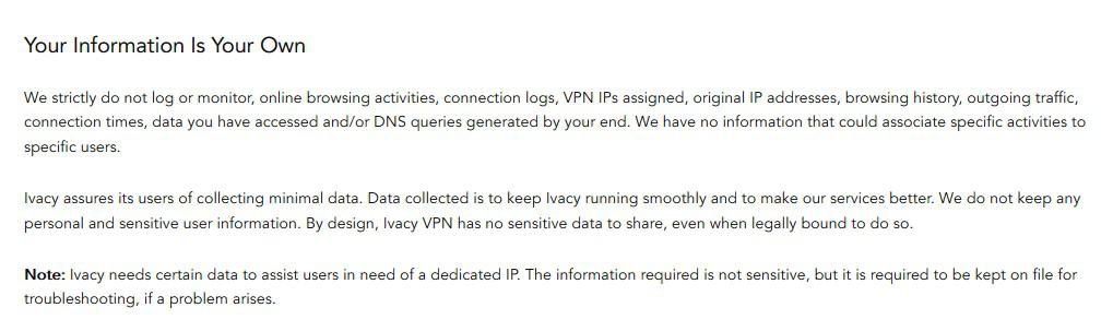 Ivacy VPN Privacy Policy Ivacy VPN Privacy Policy