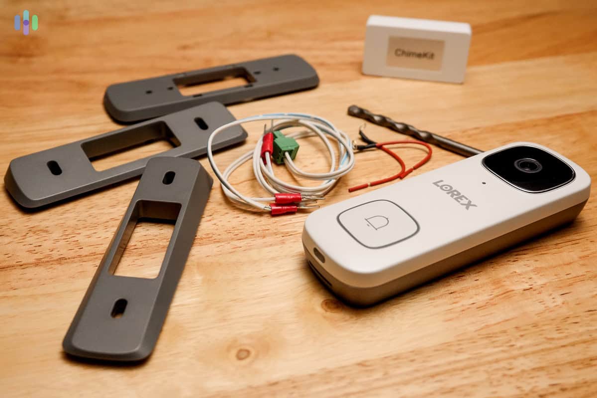 Lorex 2K Wired Doorbell components Lorex 2K Wired Doorbell components