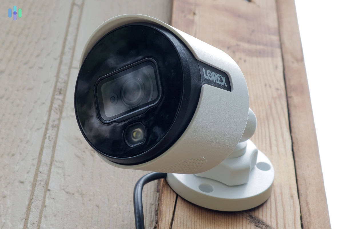Lorex 4K Camera System on garage Lorex 4K Camera System on garage