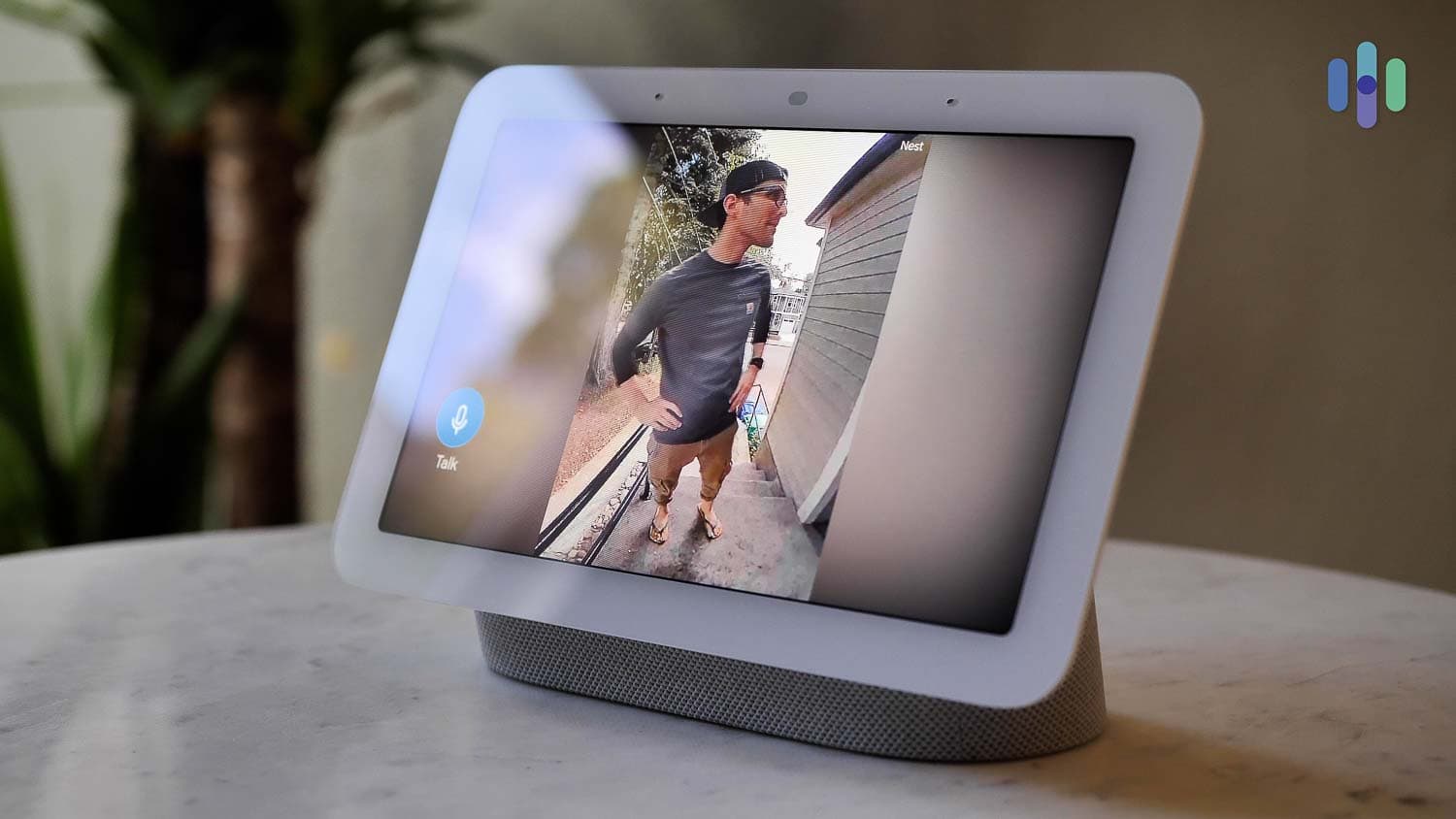 Nest Doorbell and Google Home Hub We used our Nest Hub for two-way talk and livestreaming footage by pairing it to our Google Nest Doorbell.