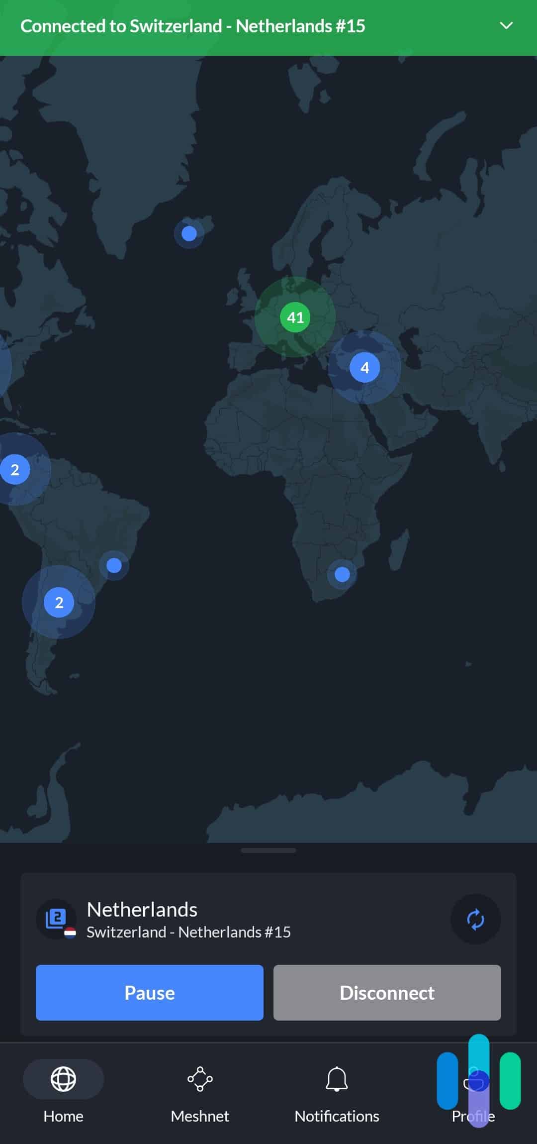 Testing NordVPN with Android that's connected to Switzerland Testing NordVPN with Android that's connected to Switzerland