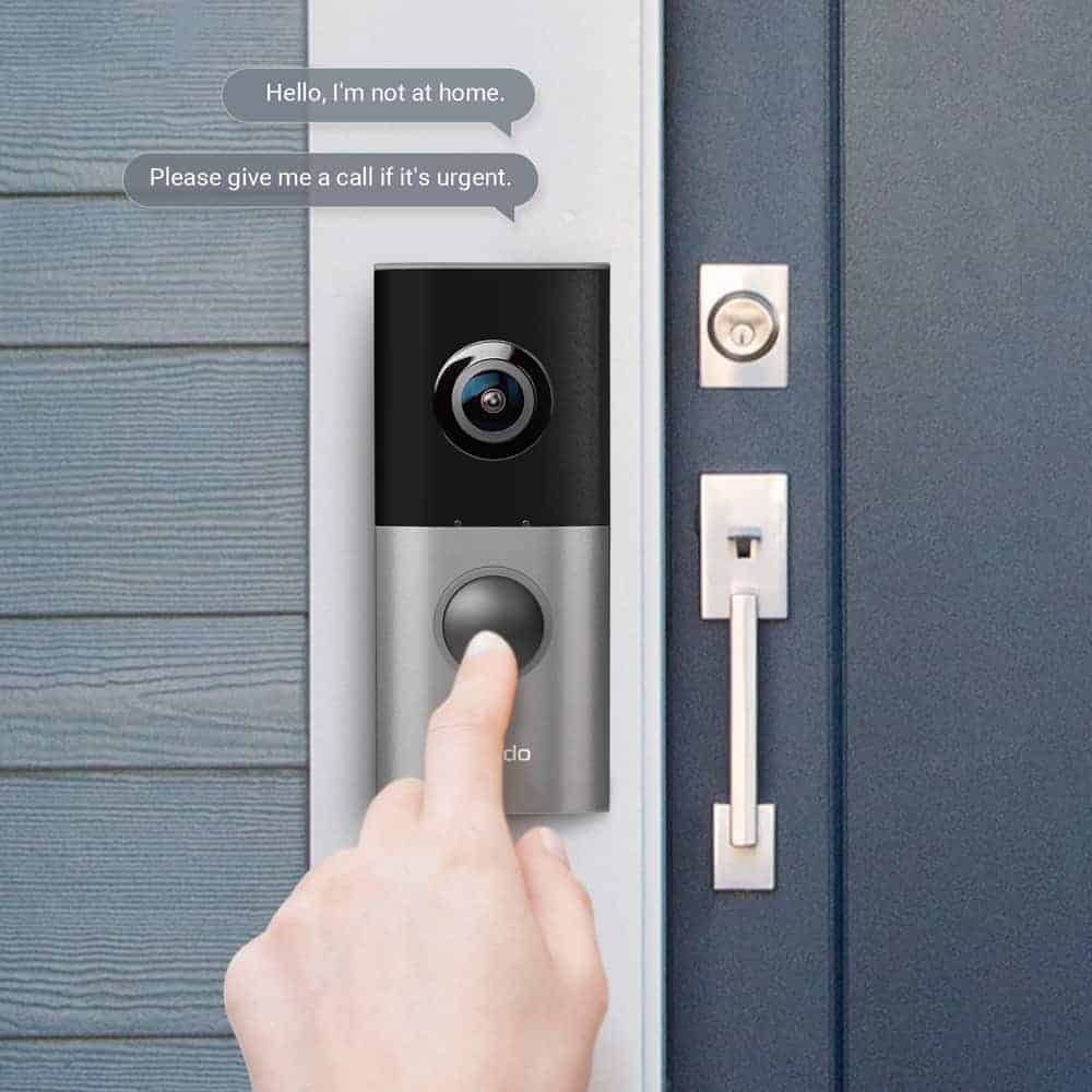 Pushing the Doorbell on the Zmodo Greet Pro Pushing the Doorbell on the Zmodo Greet Pro