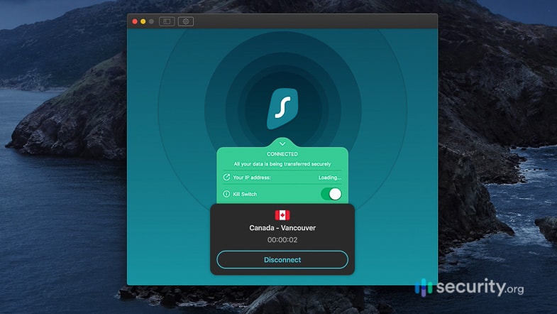 Surfshark VPN connected to Vancouver, Canada Surfshark VPN connected to Vancouver, Canada