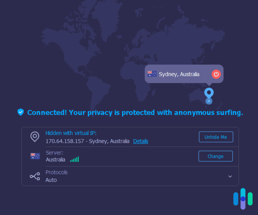 After connecting a device to a VPN, its traffic will appear to be from the VPN’s server location. After connecting a device to a VPN, its traffic will appear to be from the VPN's server location.