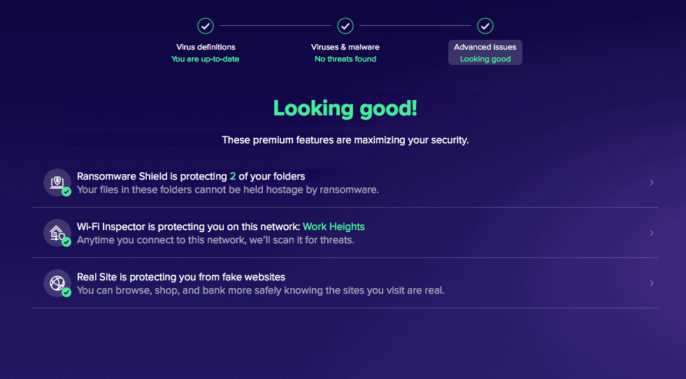 Avast Antivirus - Everything Looks Good Avast Antivirus - Everything Looks Good
