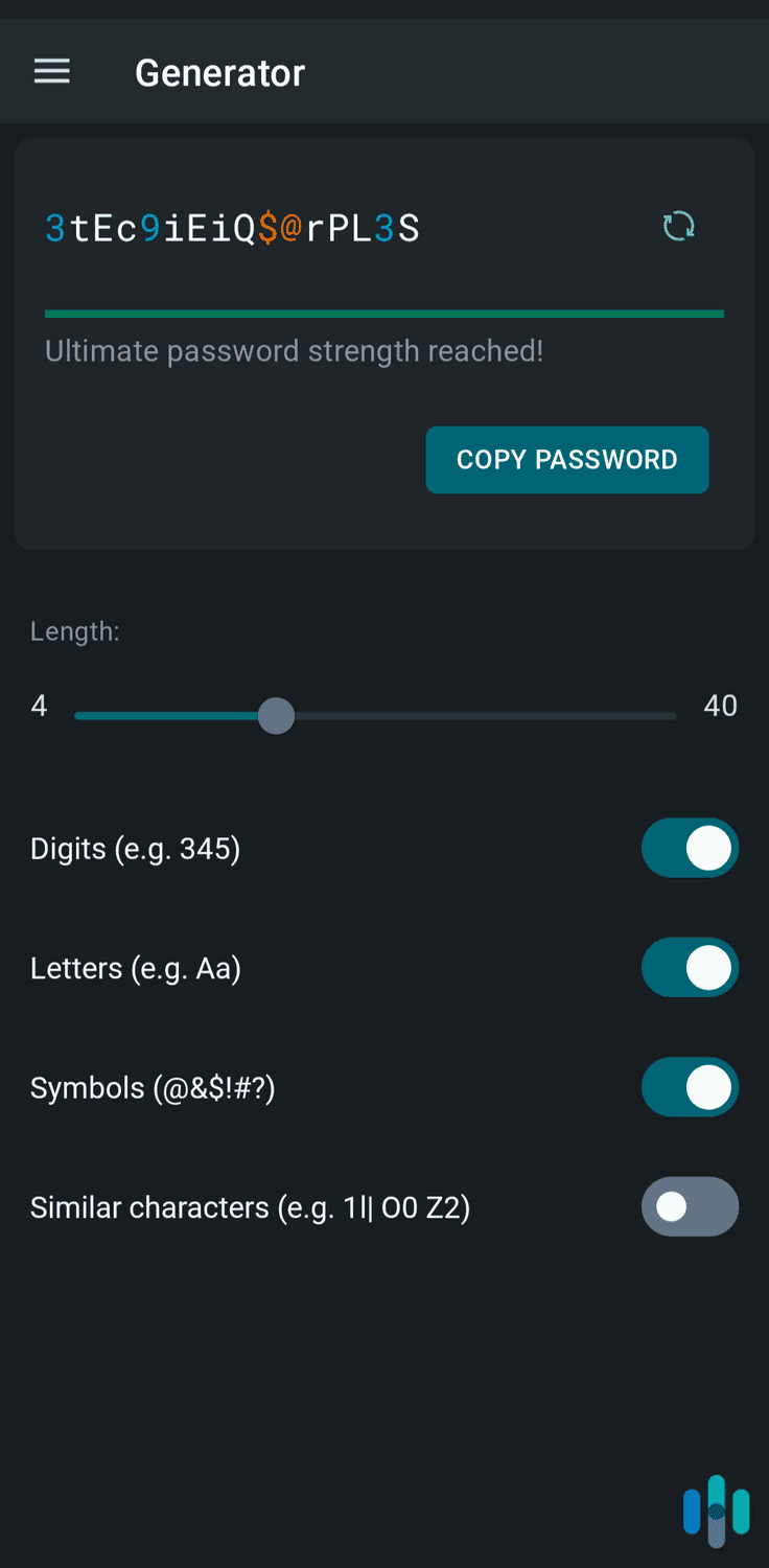 Dashlane’s Password Generator in action. Dashlane’s Password Generator in action.
