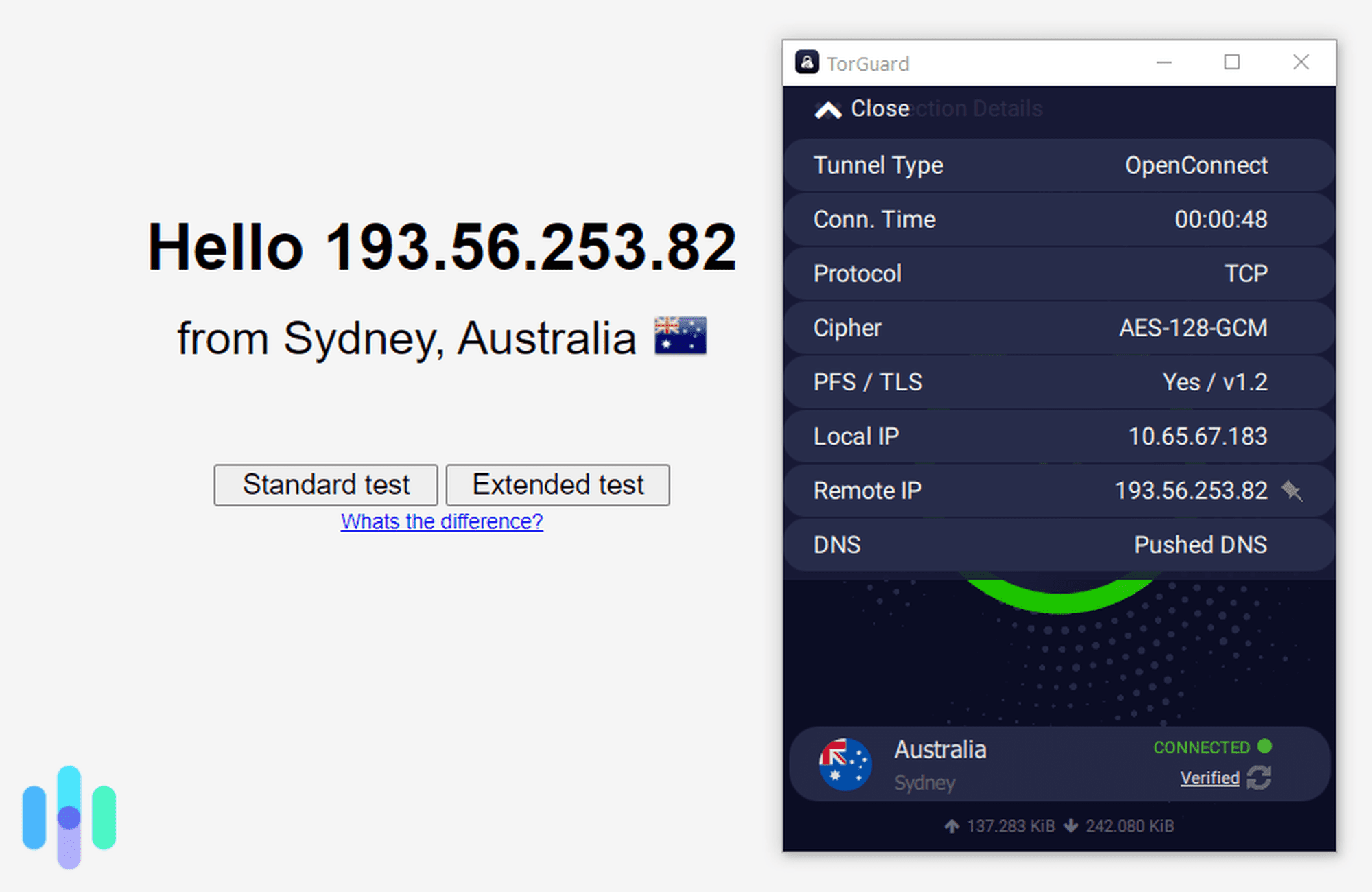 TorGuard DNS leak test DNS leak test