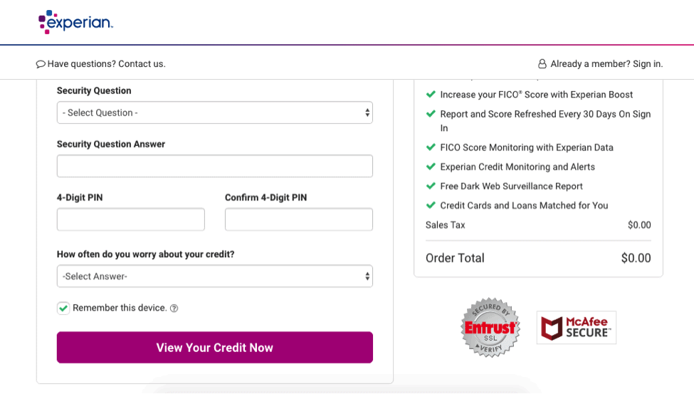 Experian Security Questions Experian Security Questions