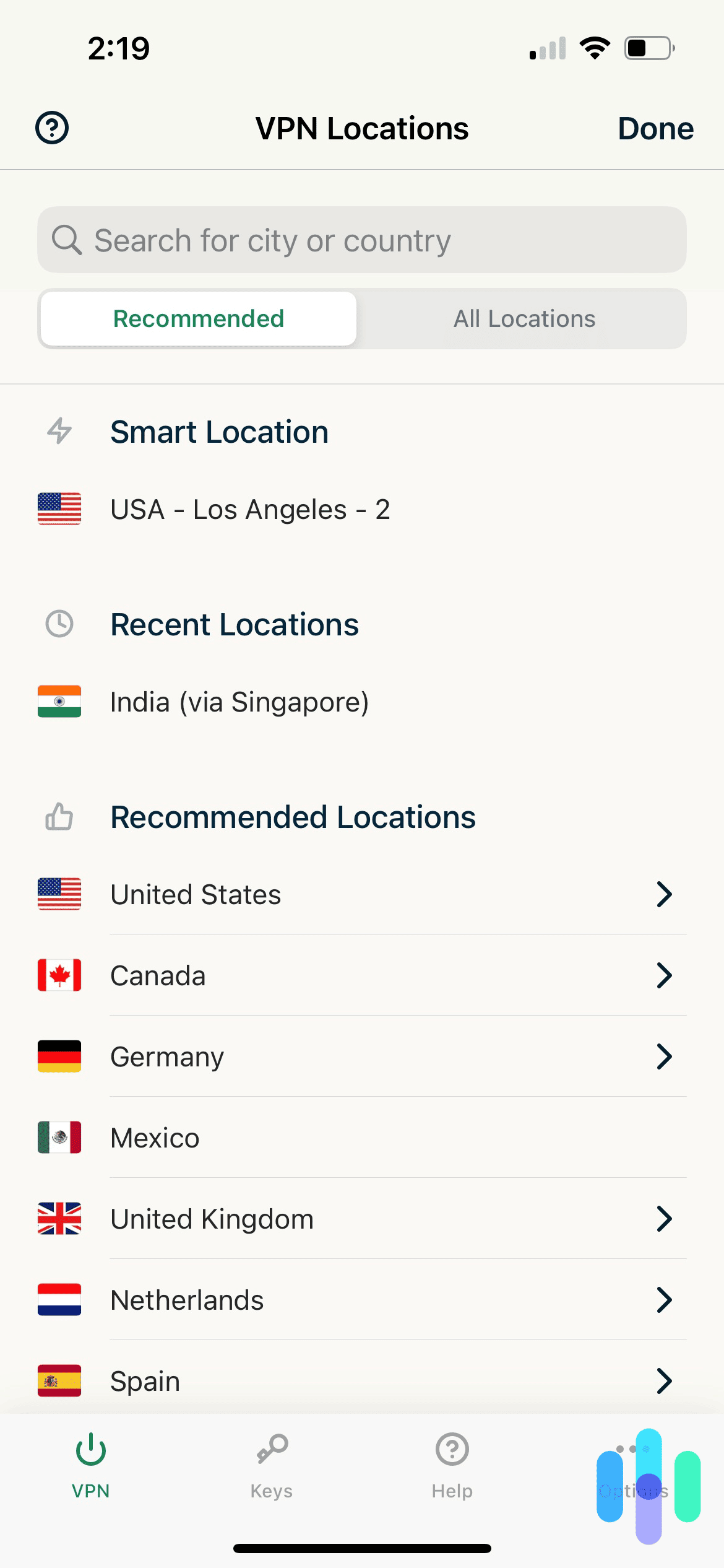 ExpressVPN VPN Locations on iPhone ExpressVPN VPN Locations on iPhone