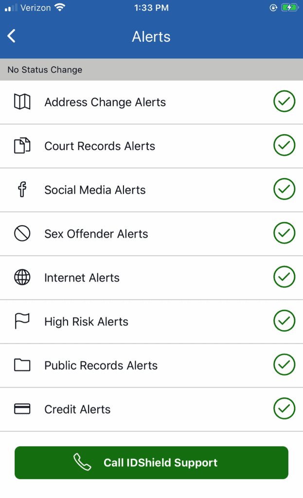 IDShield Alerts IDShield Alerts