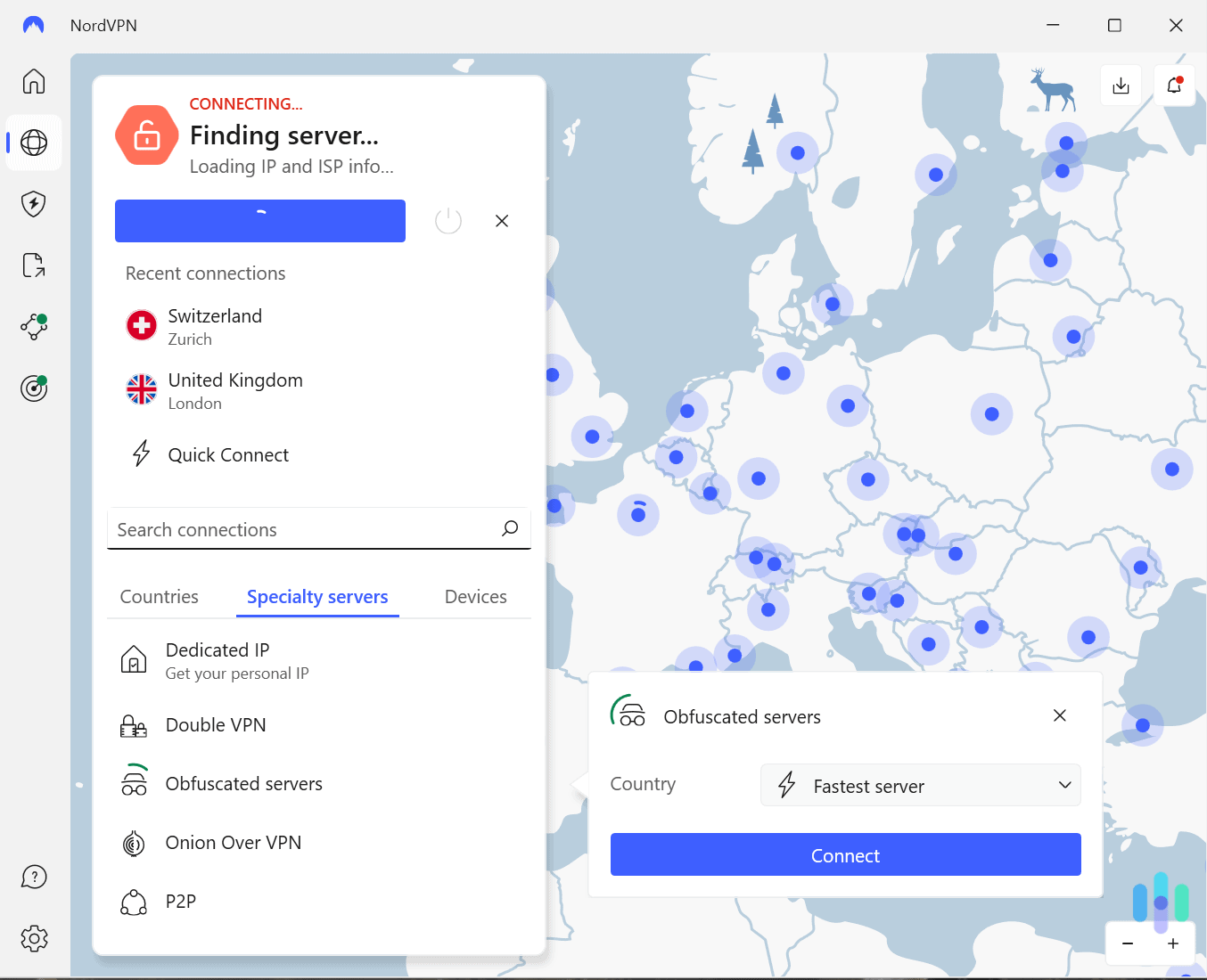 If you suspect you’re dealing with VPN traffic blocks, we recommend enabling the VPN’s obfuscation feature. If you suspect you're dealing with VPN traffic blocks, we recommend enabling the VPN's obfuscation feature.