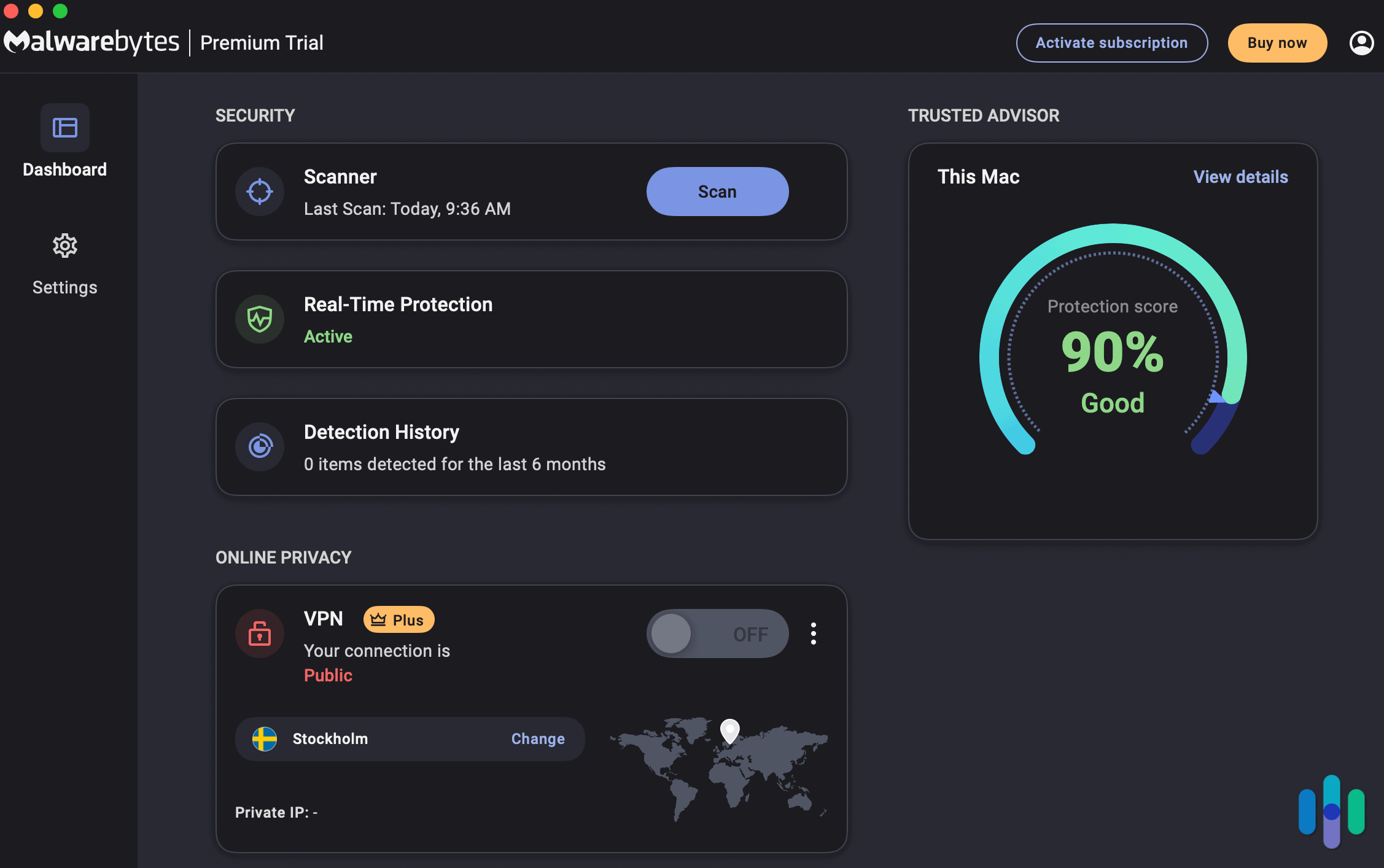 Malwarebytes dashboard app Malwarebytes dashboard app