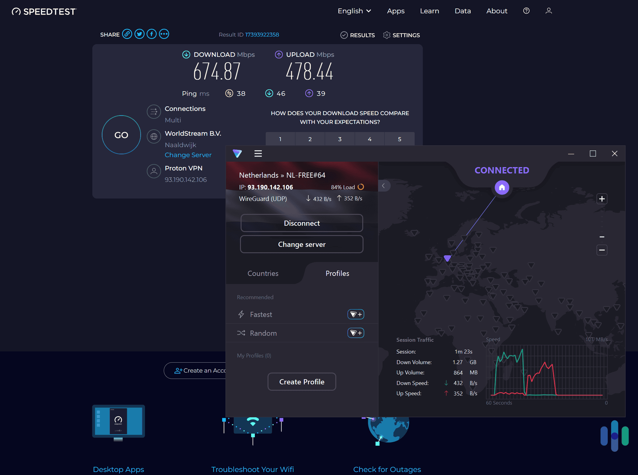 Proton VPN’s free servers provided us with fast browsing, streaming, and gaming speeds. Proton VPN's free servers provided us with fast browsing, streaming, and gaming speeds.