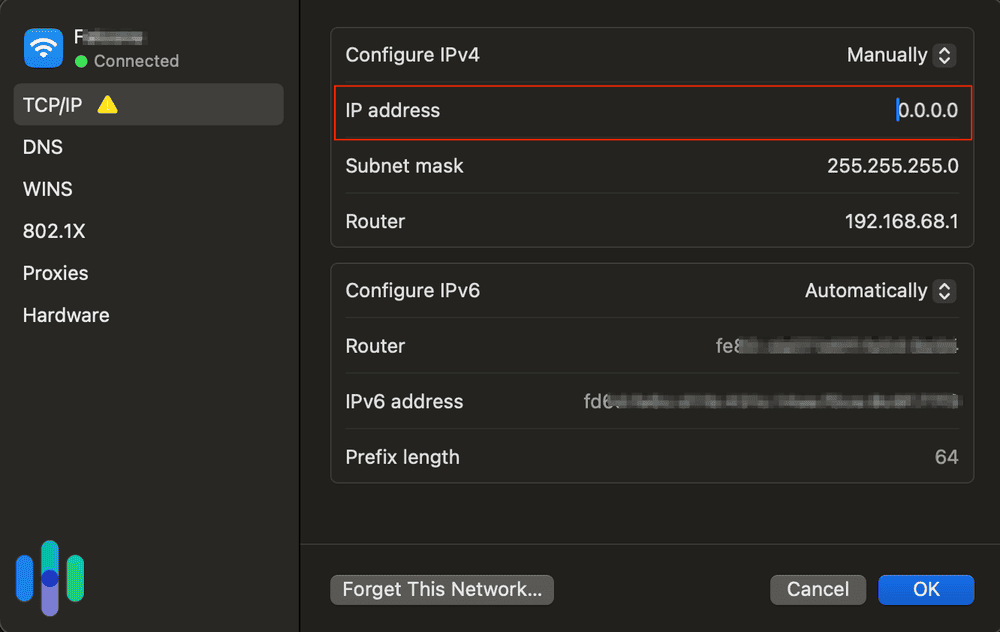 Static IP address location on Mac Static IP address location on Mac