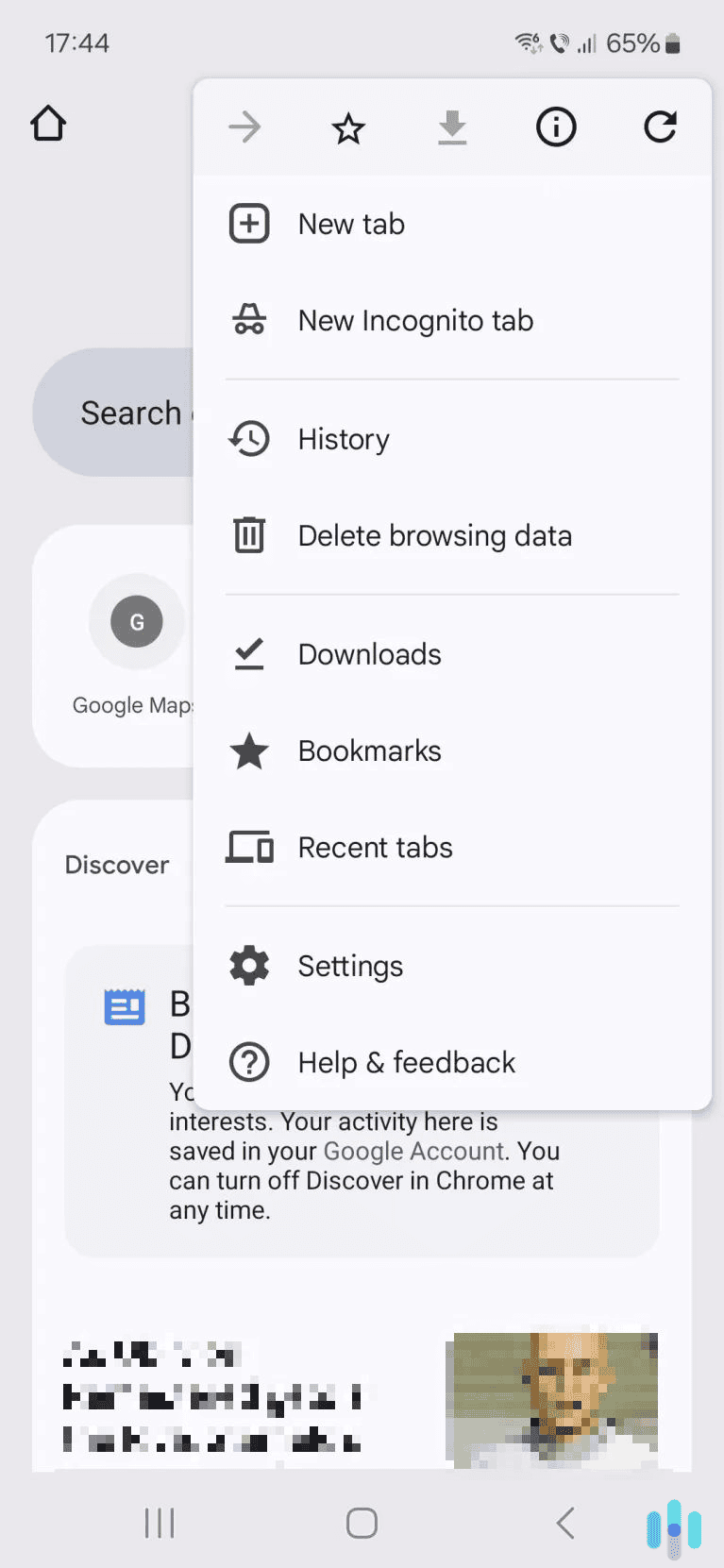 Tap that option to open the browsing data deletion window. Tap that option to open the browsing data deletion window.