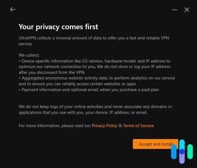 UltraVPN privacy notice UltraVPN privacy notice