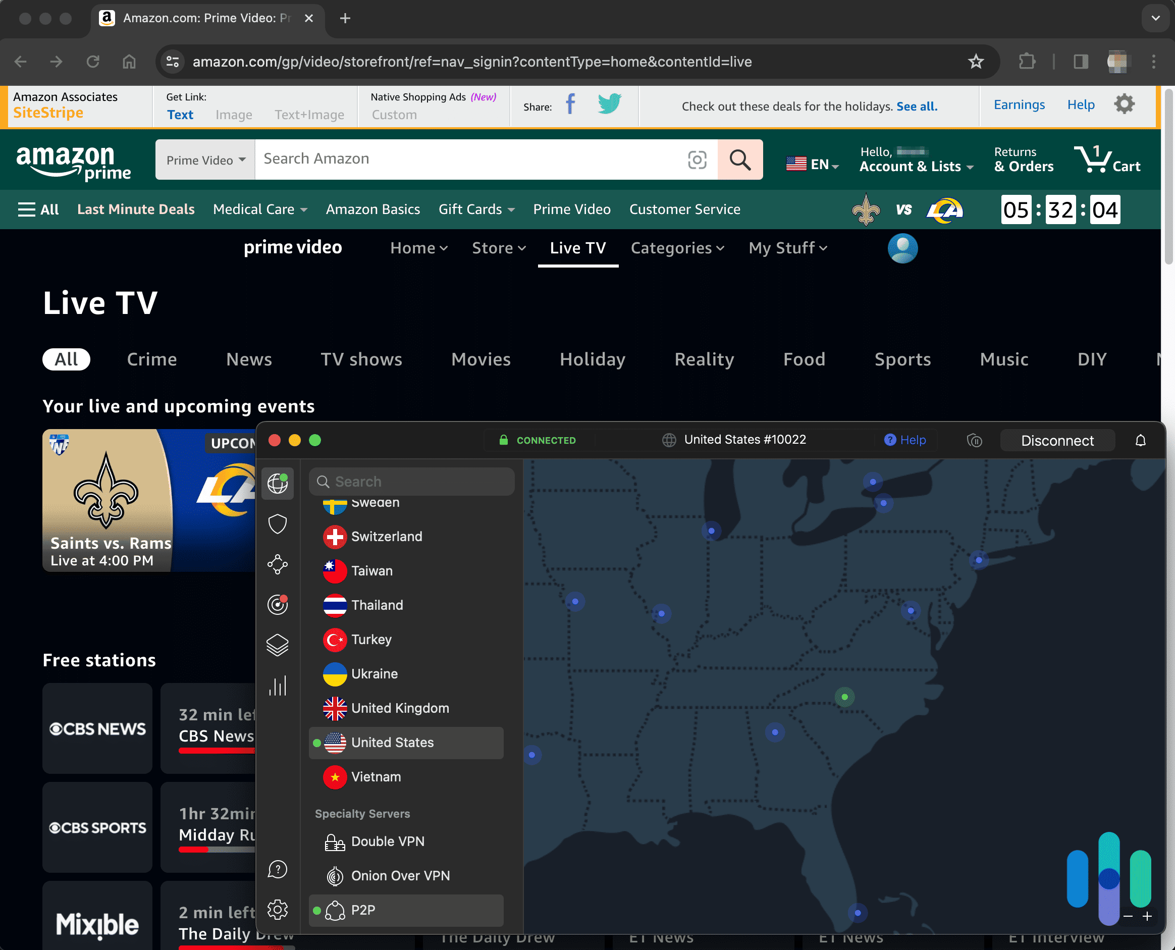 Using Prime Video while connected to NordVPN Using Prime Video while connected to NordVPN