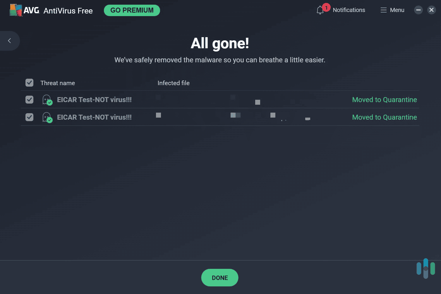 We made sure each antivirus is able to block or detect and quarantine malware test files. We made sure each antivirus is able to block or detect and quarantine malware test files.