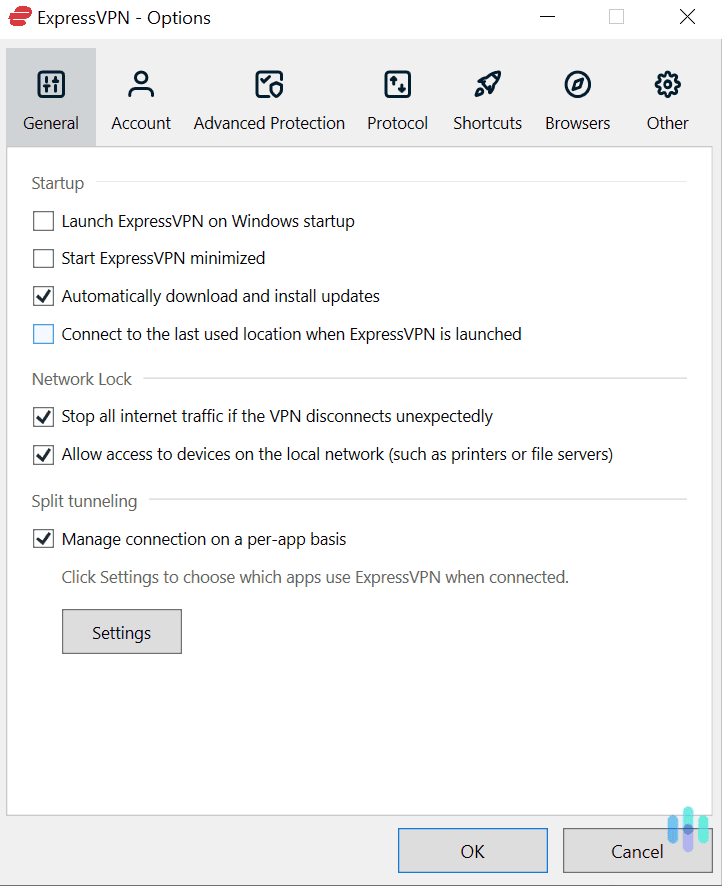 We really like how ExpressVPN_s Windows app provides quick explanations for all settings and features. We really like how ExpressVPN's Windows app provides quick explanations for all settings and features.