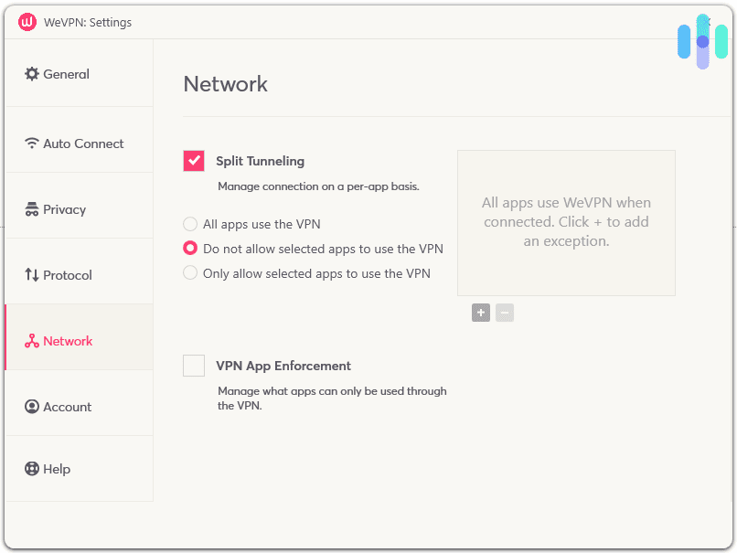 WeVPN Split Tunneling WeVPN Split Tunneling