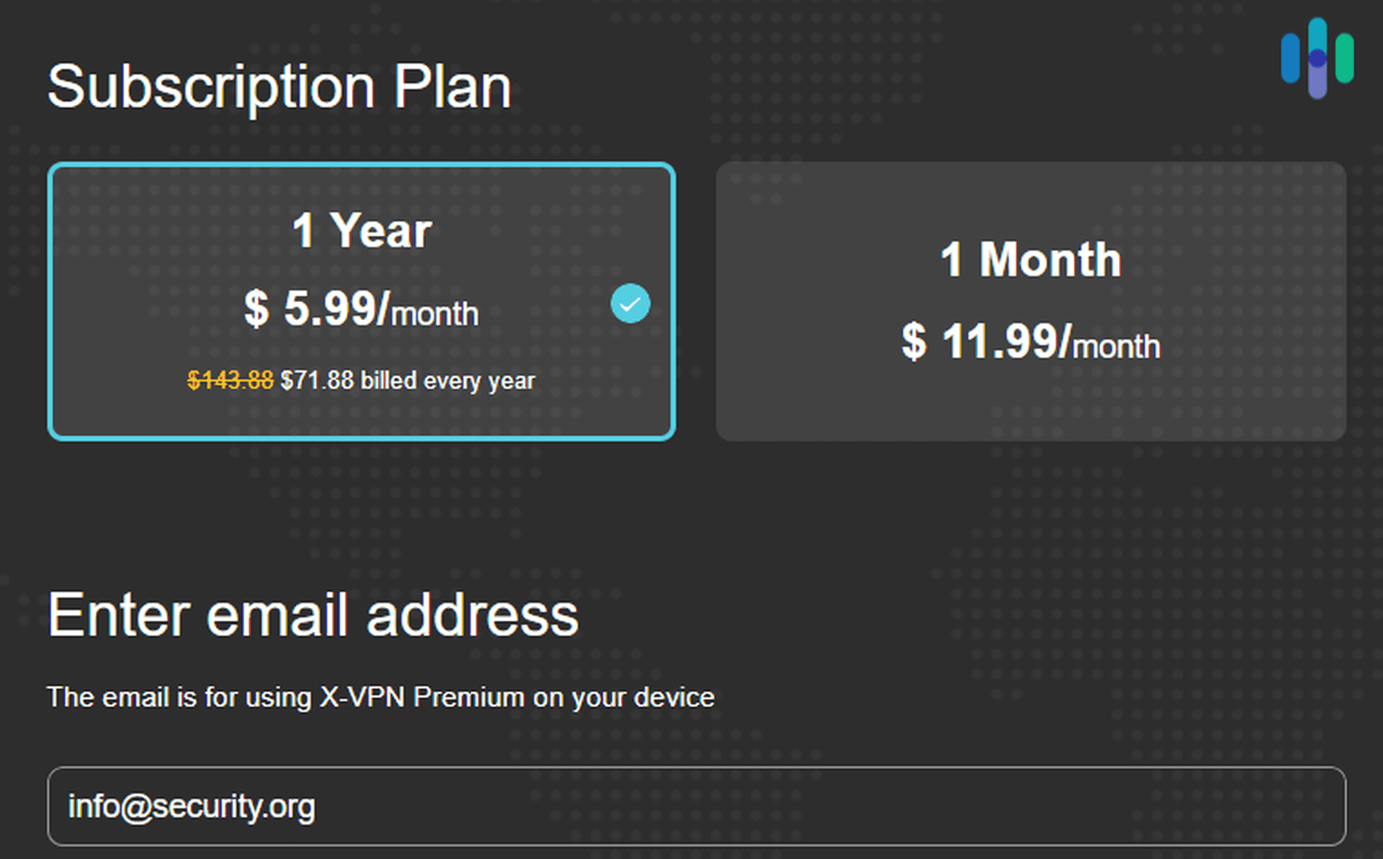 X-VPN Sign Up Process X-VPN Sign Up Process